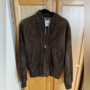 Golden Bear's suede leather baseball jacket.